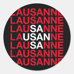 LAUSANNE CLASSIC ROUND STICKER