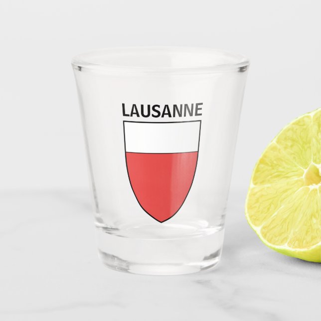 Lausanne coat of arms, SWITZERLAND Shot Glass (Front)