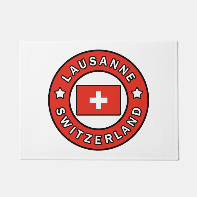 Lausanne Switzerland Doormat (Front)