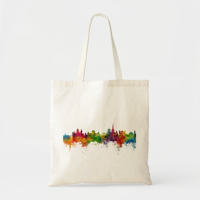 Lausanne Switzerland Skyline Tote Bag (Front)