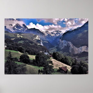 Lauterbrannen Valley Poster