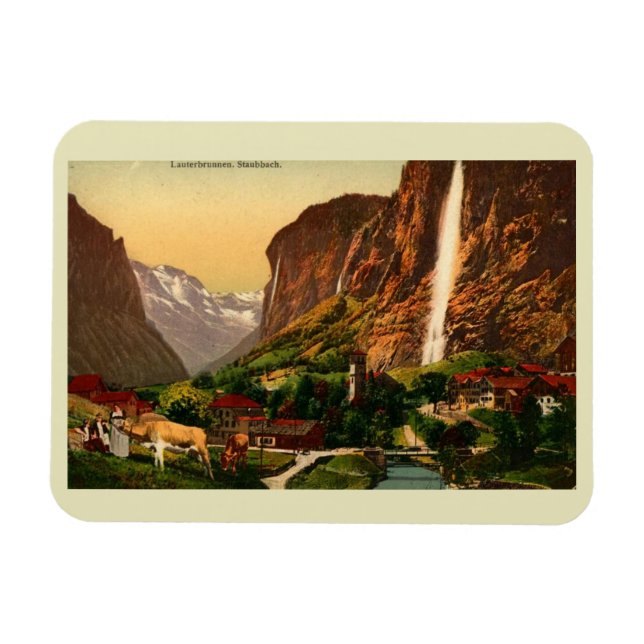 Lauterbrunnen Staubbach Waterfall Switzerland  Magnet (Horizontal)