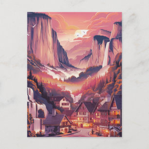 Lauterbrunnen Switzerland Red Postcard