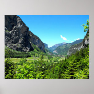 Lauterbrunnen valley from Trummelbach Poster