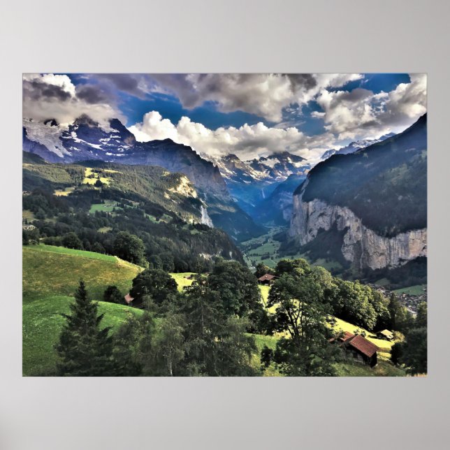Lauterbrunnen Valley, Switzerland Poster (Front)
