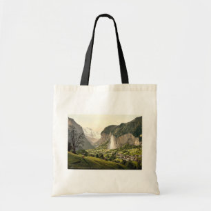 Lauterbrunnen Valley with Staubbach, Bernese Oberl Tote Bag
