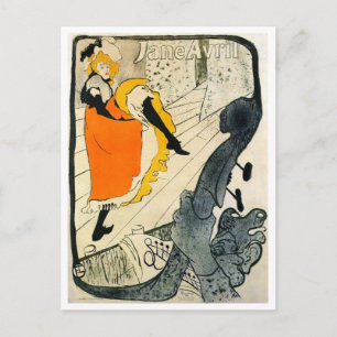 Lautrec: Jane Avril Dancing the Can-Can Postcard