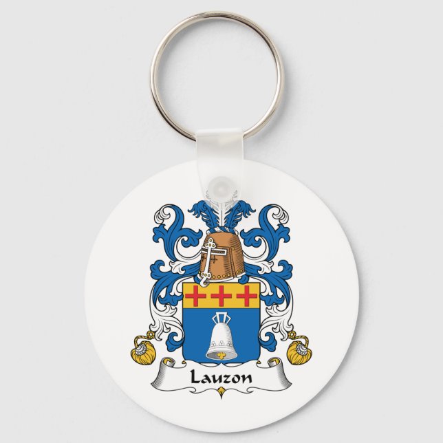 Lauzon Family Crest Key Ring (Front)