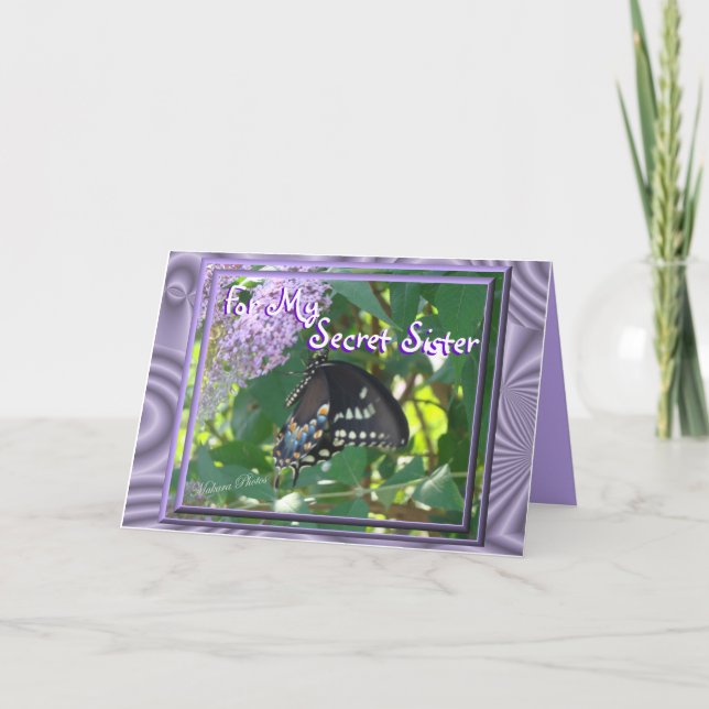 Lav-Bfly Secret Sister- customise Card (Front)