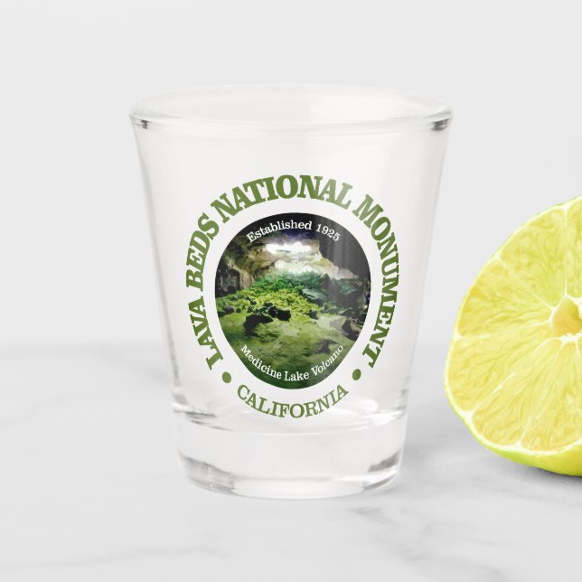 Lava Beds (NM) Shot Glass (Front)