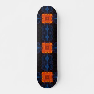 Lava black charcoal abstract art skateboard