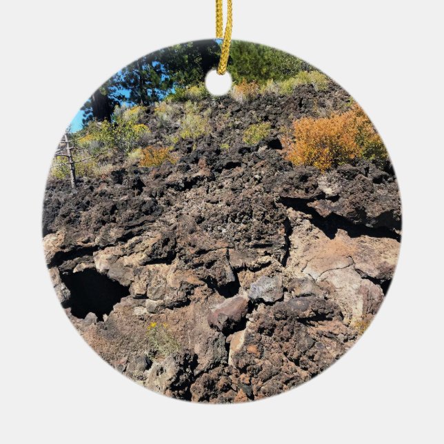 Lava Cast Forest, OR Ceramic Tree Decoration (Front)