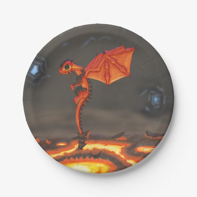 Lava Dragon Paper Plate (Front)