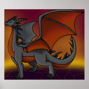 Lava Dragon Poster