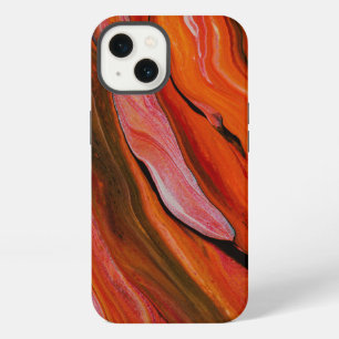 Lava Flow Abstract Red Orange Fluid Art iPhone 13 Case