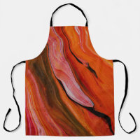 Lava flow in different shades of red apron