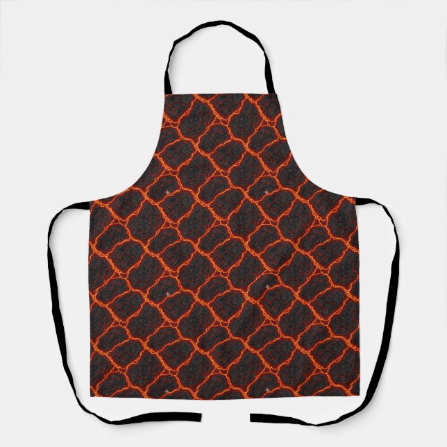 Lava Flow Seamless Pattern Apron (Front)