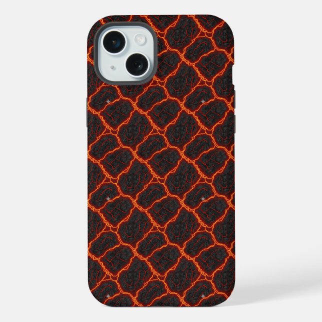 Lava Flow Seamless Pattern iPhone Case (Back)