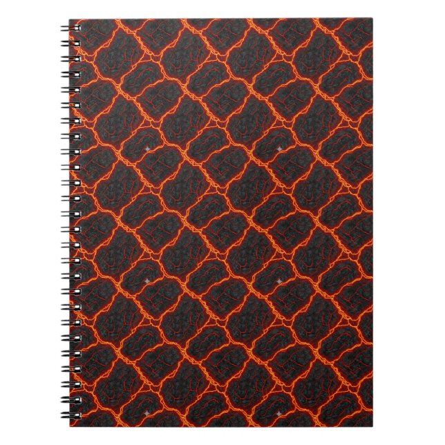 Lava Flow Seamless Pattern Notebook (Front)