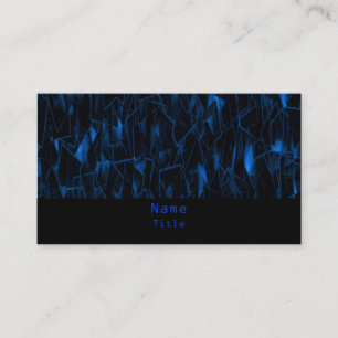Lava Fractal Business Card, Blue Card