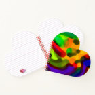 "Lava Lamp Daze" Heart Shaped Spiral Notebook
