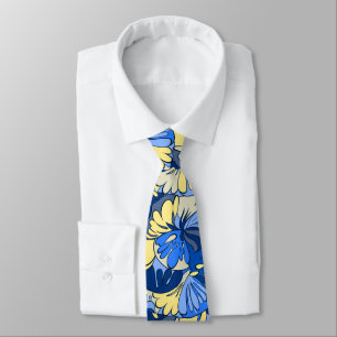 Lava Lamp Floral Retro Printed Tie