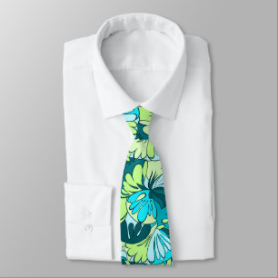 Lava Lamp Floral Retro Two-sided Tie