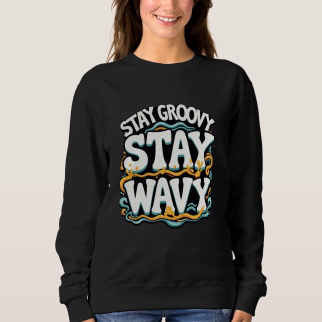 Lava Lamp Retro Aesthetic Psychedelic Groovy Vibes Sweatshirt (Front)