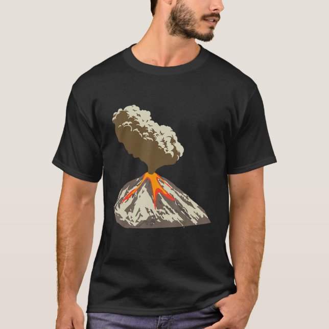 Lava Magma Eruption Geology Volcano Magma T-Shirt (Front)