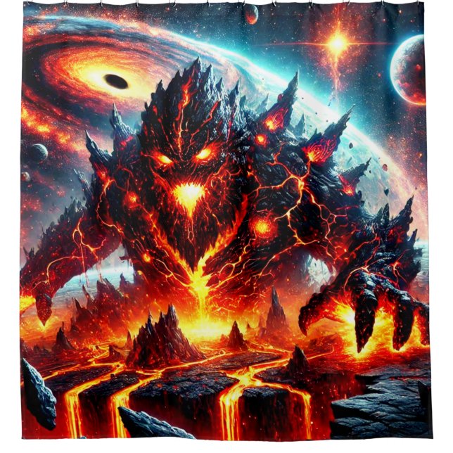 Lava Monster Shower Curtain (Front)