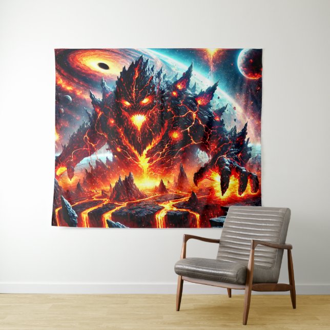 Lava Monster Tapestry (In Situ (Horizontal))