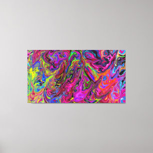 Lava of Colours Stretched Canvas Print