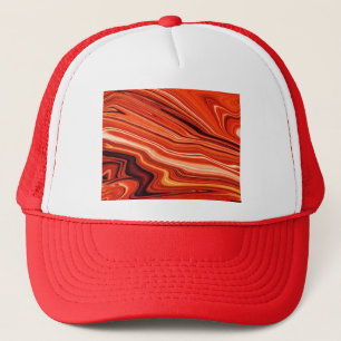 lava paint swirls trucker hat