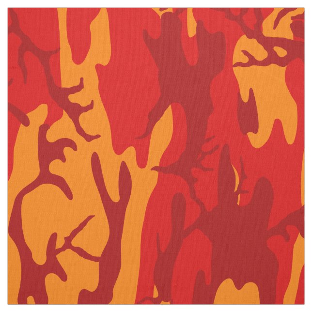 Lava Red Camo Fabric (Swatch)