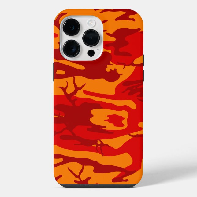 Lava Red Camo iPhone Case (Back)