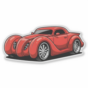 Lava Red Spiral Hotrod Toon
