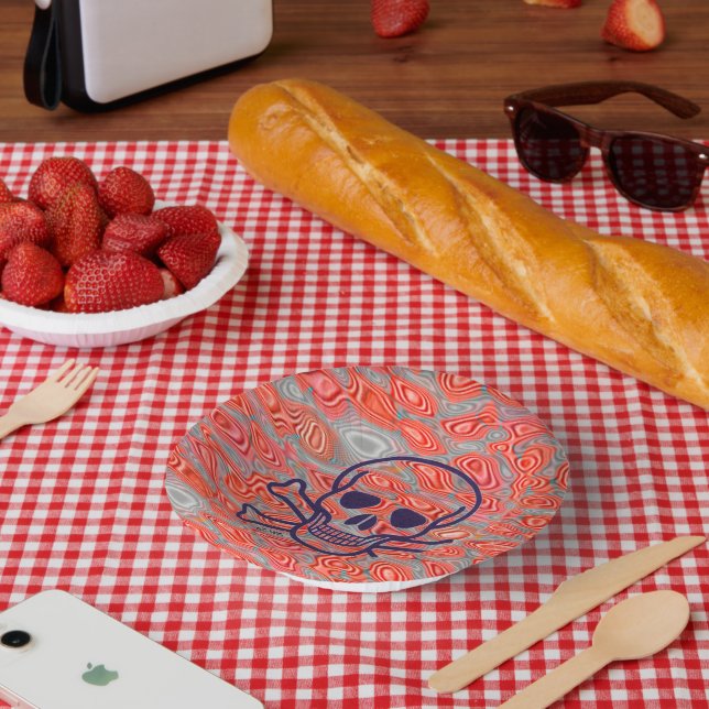 Lava Skull paper bowls Paper Plate (Picnic)