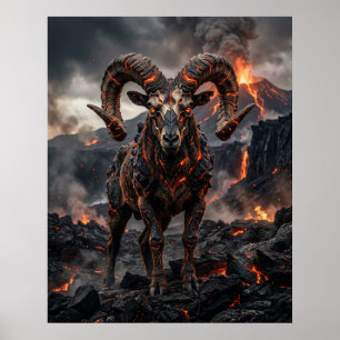 Lava Skull Ram Highlands Poster