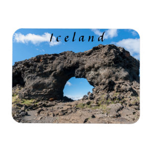 Lava window at Dimmuborgir, Myvatn area - Iceland Magnet