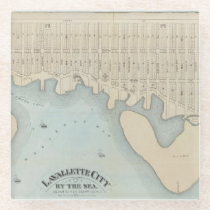 Lavallette City by the Sea, Squan Beach, NJ Glass Coaster