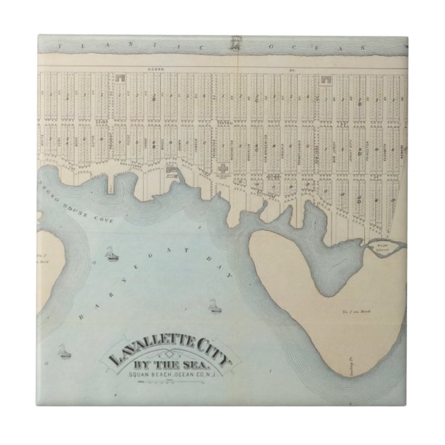 Lavallette City by the Sea, Squan Beach, NJ Tile (Front)