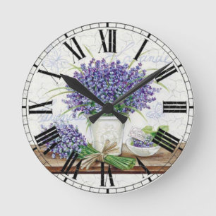 Lavand Round Clock