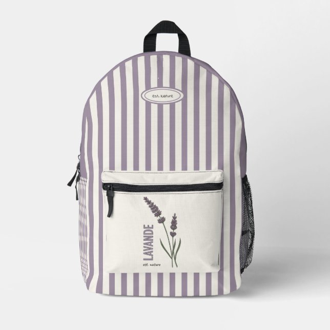 Lavande est. Nature Printed Backpack (Front)