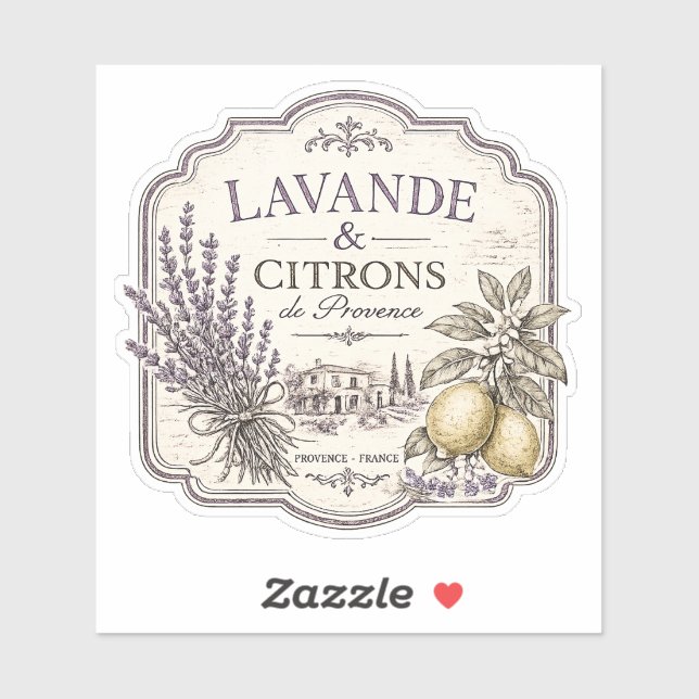 lavande et citron vinyl sticker (Sheet)