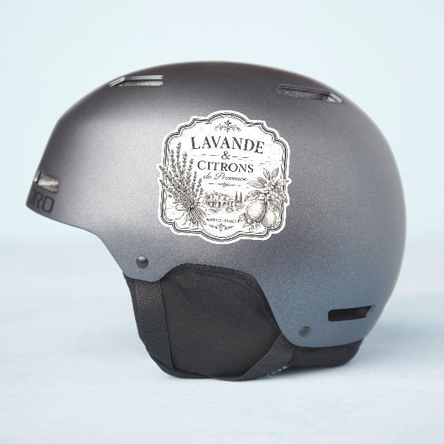 lavande et citron vinyl sticker (Helmet Side)