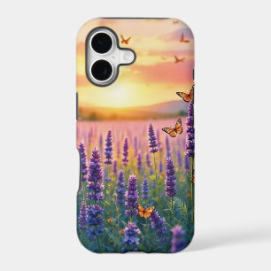 Lavander and Butterflies at Dusk