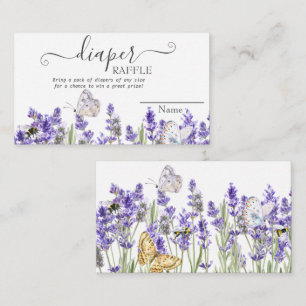 Lavander Butterflies Botanical Baby Shower Enclosure Card