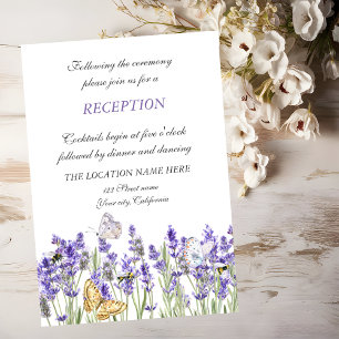Lavander Butterflies Botanical Lights Reception  Invitation