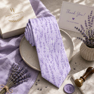 Lavander Floral Tie