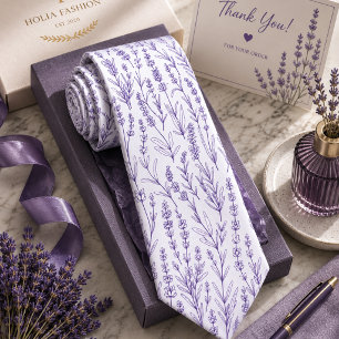 Lavander Floral Tie